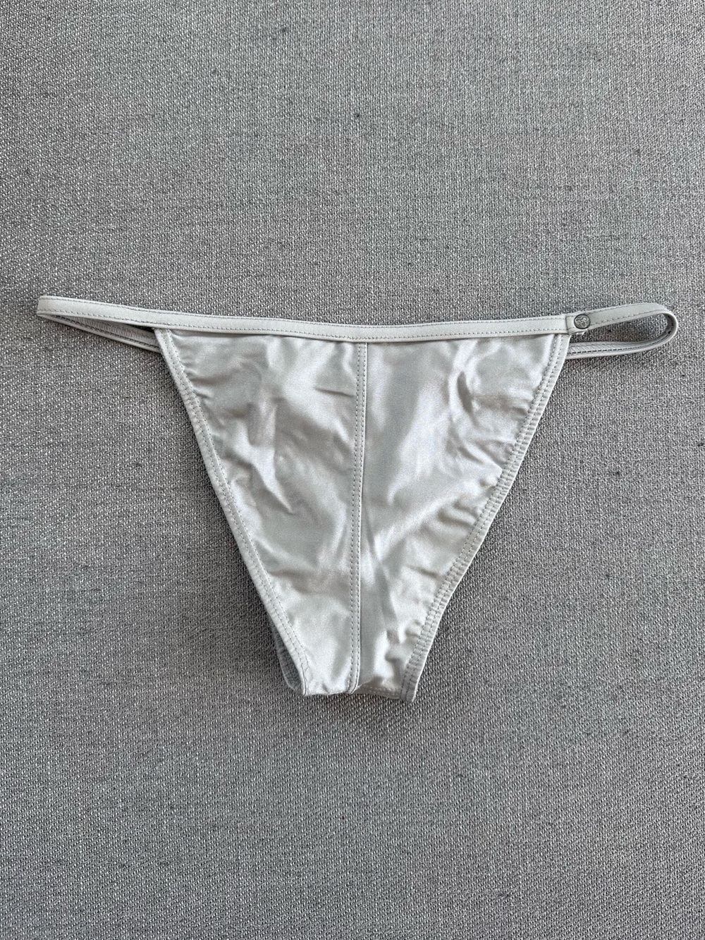 Rufskin Silver Metallic Roma Calkini String Swim Brief Small - Picture 3 of 6